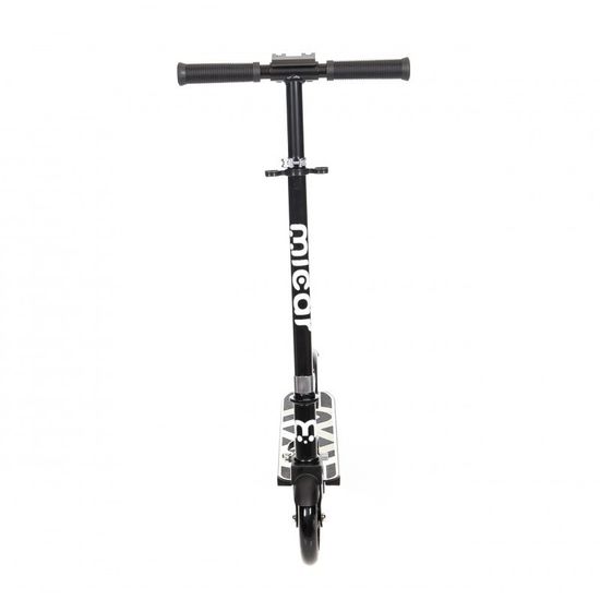 Складной двухколёсный самокат со светящимися колёсами и платформой Micar Flash 145 чёрный
