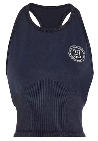 Женский топ теннисный Tommy Hilfiger Varsity Slim Seamless Tank Top - небо пустыни
