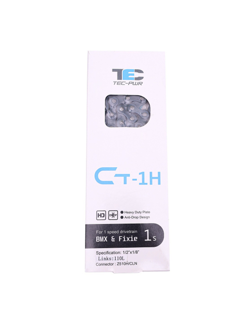 Цепь TEC для BMX, 1/2" X 1/8" 110 звен., с замком, синяя