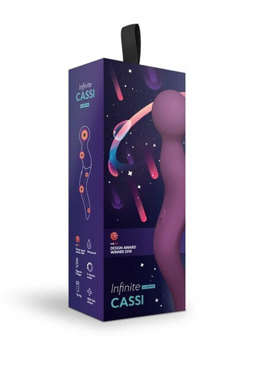 Перезаряжаемый Wand массажер Infinite Cassi (сливовый ) (Цвет: сливовый)