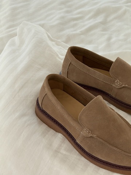 Лоферы из натуральной замши