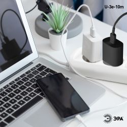 Удлинитель электрический ЭРА U-3e-10m-3x1,5 с заземлением 3 розетки 10м ПВС 3x1,5мм2 16А