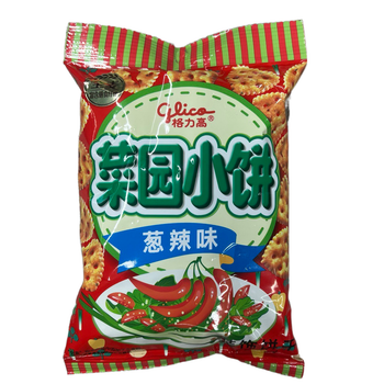 Крекеры Glico Cai Yuan со вкусом острого лука 80 г