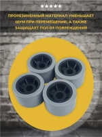 Колесо прорезиненное мебельное 35х22 мм с утоп. ступицей