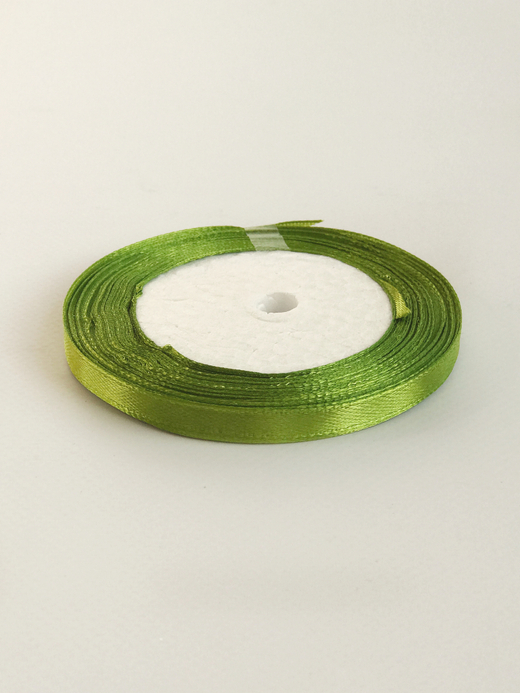 Атласная лента 6 мм (25 ярд) цвет фисташковый