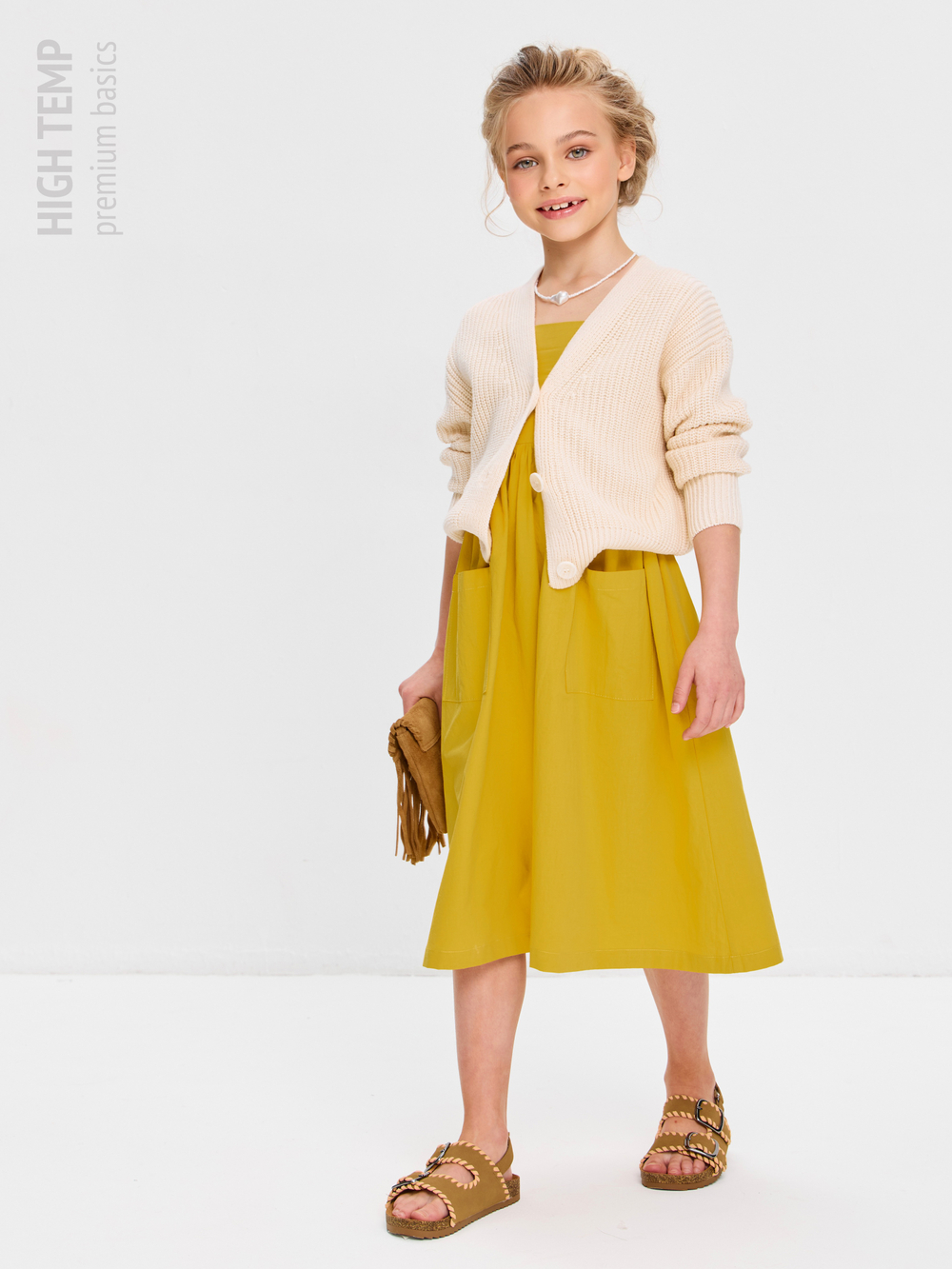 Сарафан из хлопка с бантом на спинке