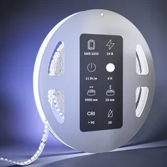 Светодиодная лента Ультра 24В 2835 11Вт/м 6000К 5м IP 20 201051 Led Strip 201051