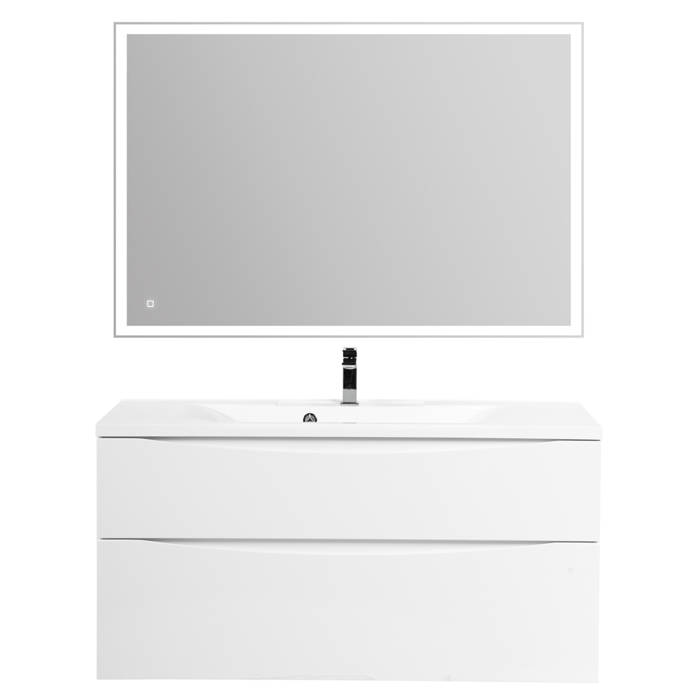 Тумба подвесная с раковиной BelBagno MARINO-H60-1100-2C-SO-BL-P
