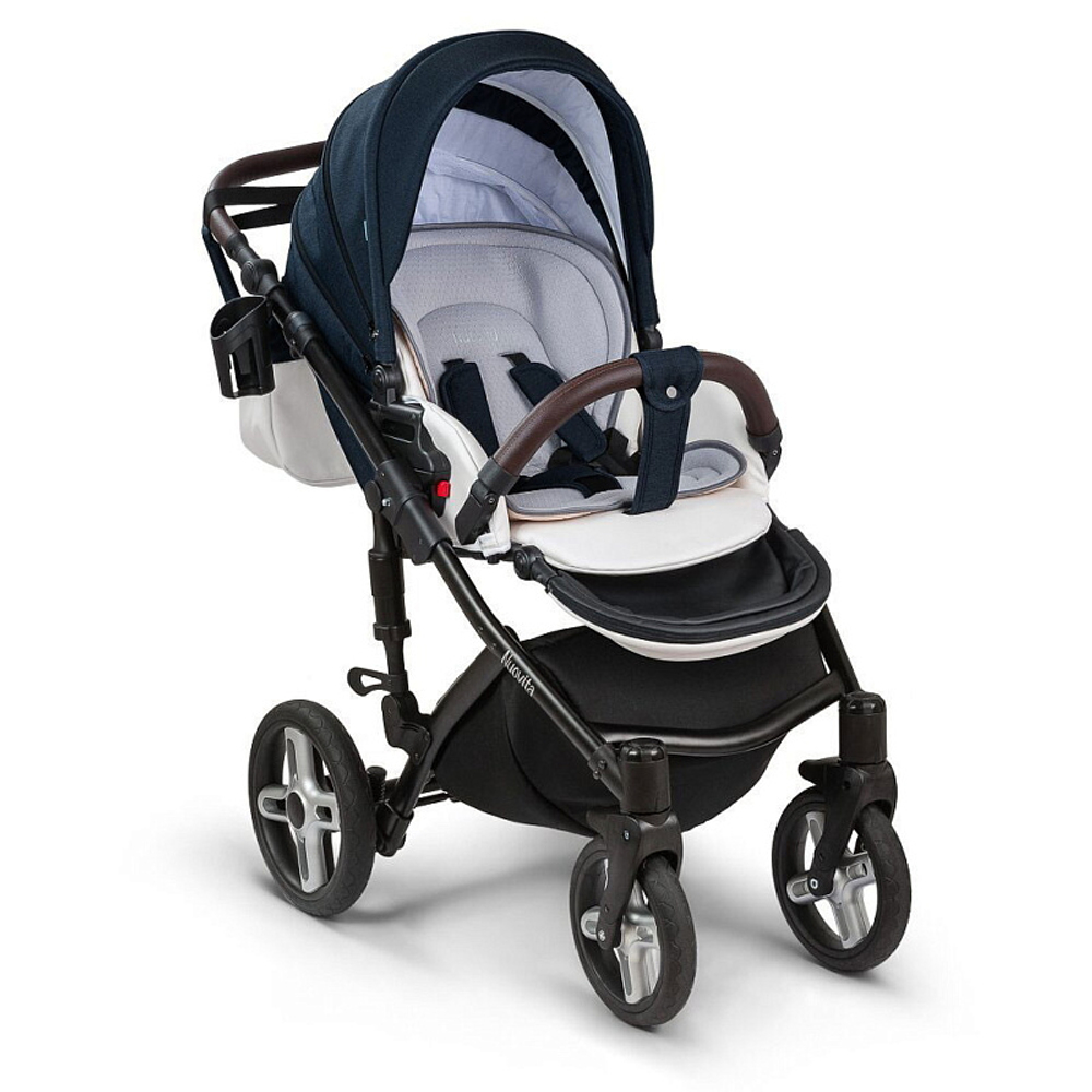 Детская коляска Nuovita Carro Sport 2 в 1 Blu bianco/Сине-белый
