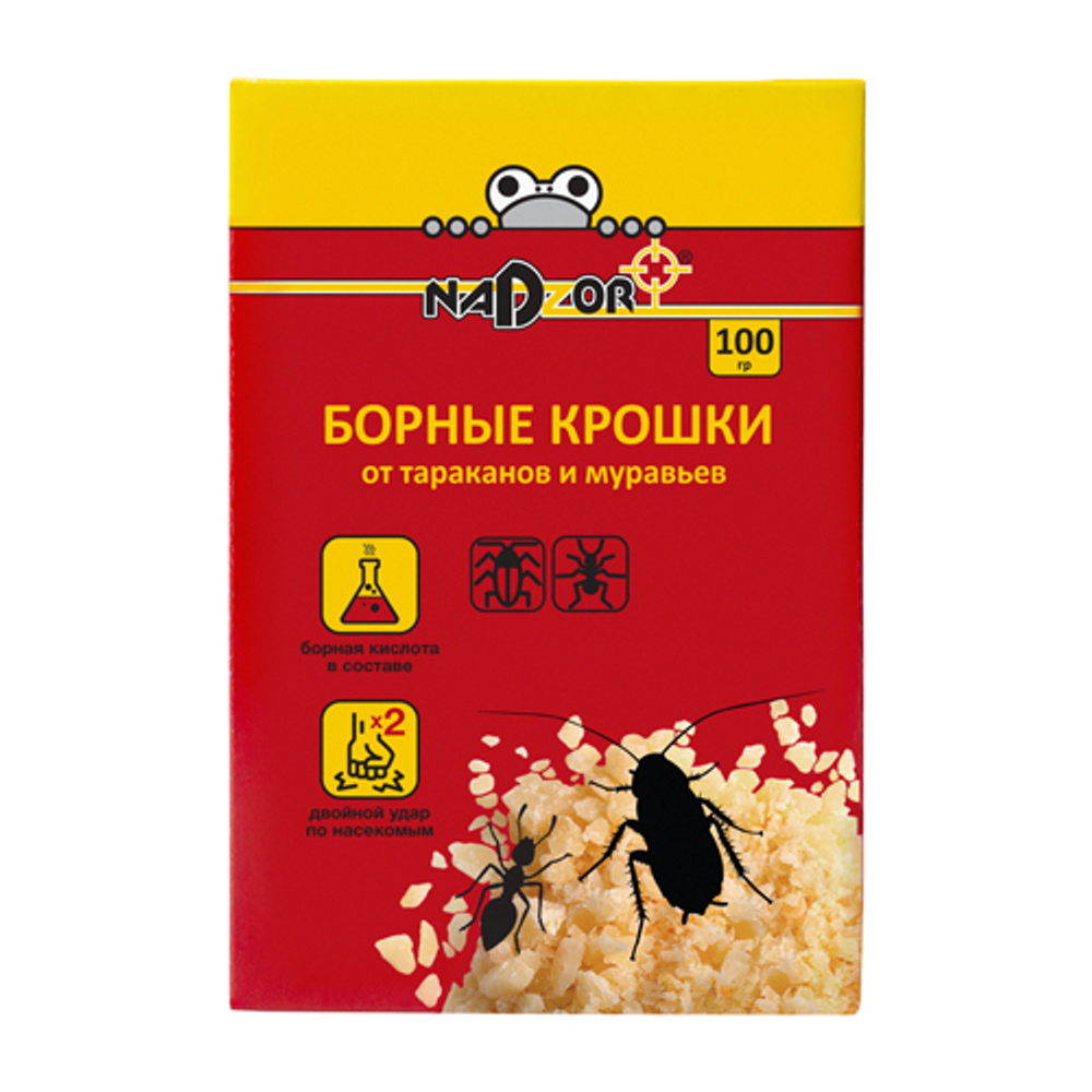 Борные крошки от тараканов и муравьев 100гр. NADZOR BOR123