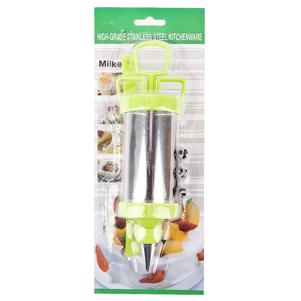 Набор для кондитера (шприц кондитерский и 4 насадки) 20*5*5см. (в ассортименте)