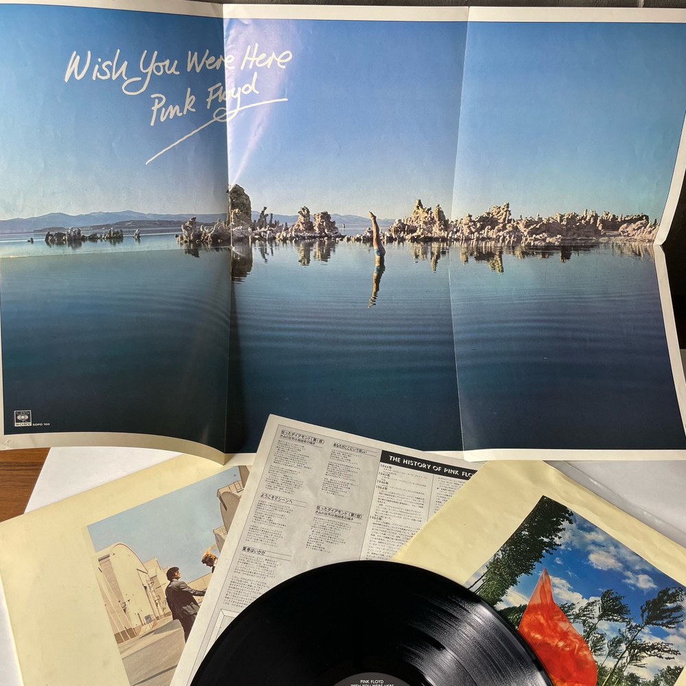 Винтажная виниловая пластинка LP Pink Floyd Wish You Were Here (Япония 1975) (С Плакатом) SOPO 100