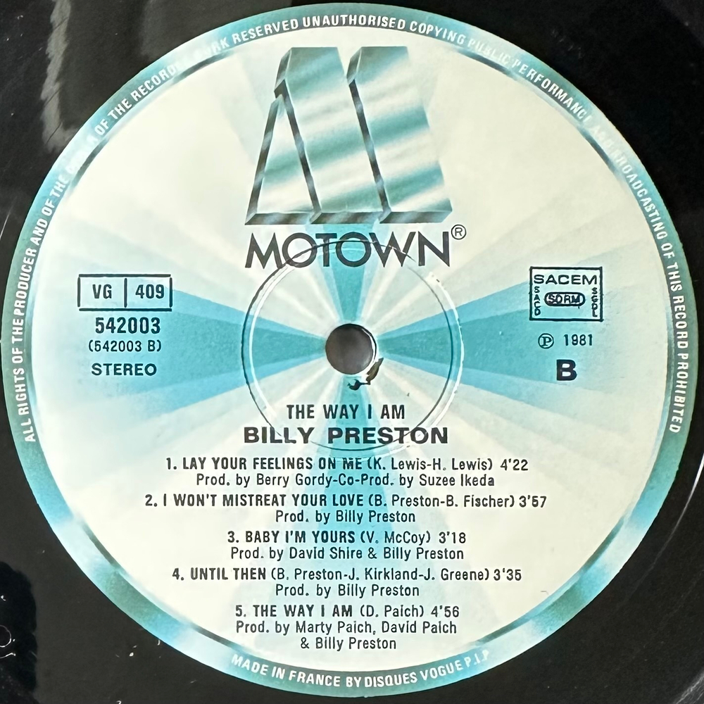Billy Preston - The Way I Am (Франция 1981г.)