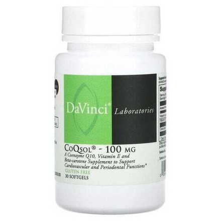 Витамин Е DaVinci Laboratories of Vermont, CoQsol, 100 мг, 30 мягких таблеток