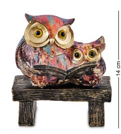 MN-275 Фигурка «Сова с совенком за книгой»