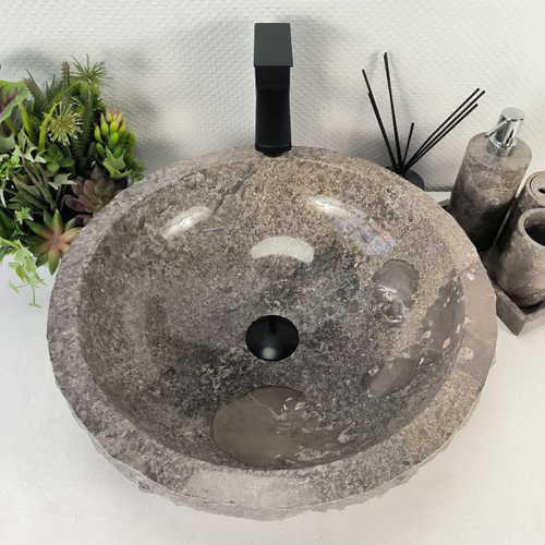 Раковина из мрамора Erozy Grey EM-64729 47*47*15 0186