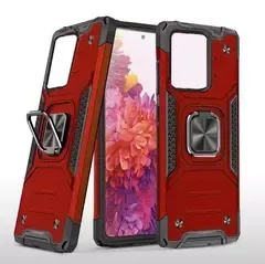 Противоударный чехол Strong Armour Case с кольцом для Poco C40 (Красный)