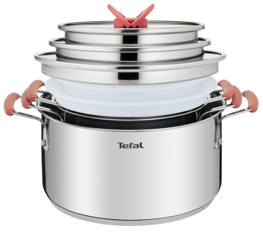 Набор посуды Tefal Opti'Space 13 предметов 2,1/3/5,2л 18/20/24см G720SD74