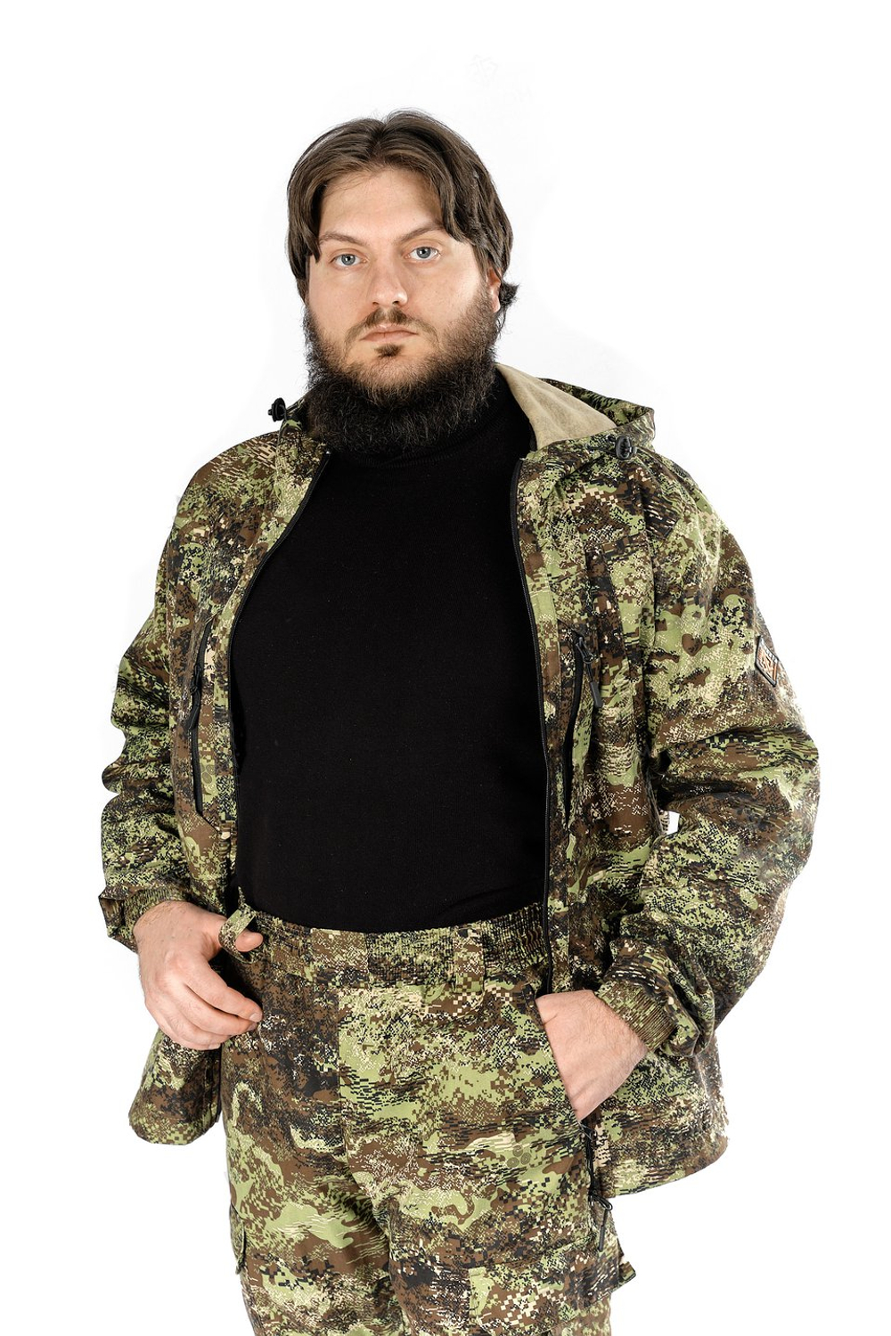Толстовка двусторонняя DANGER FANTOM FORCE, флис, мембрана 10000/5000 Хаки + оранжевый