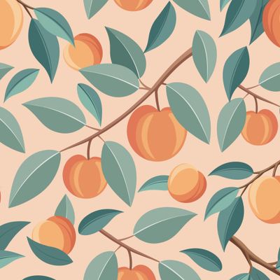 Персик на ветке