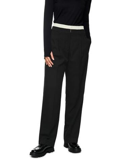 Marc Cain Брюки с двойным поясом контрастного цвета