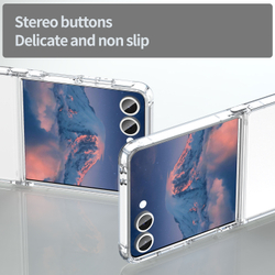 Чехол прозрачный для Samsung Galaxy Z Flip 7, мягкие усиленные боковые рамки