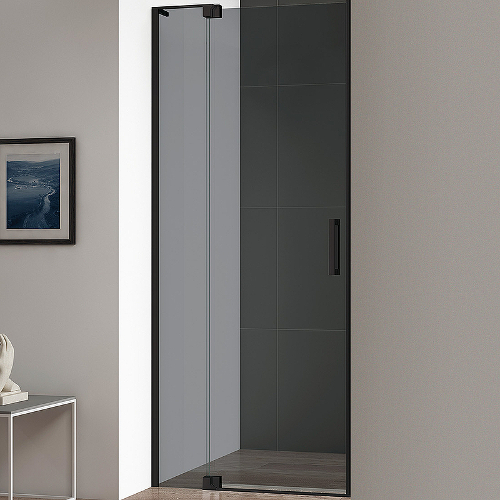 Душевая дверь Cezares Slider 80 SLIDER-B-1-70/80-GRIGIO-NERO профиль Черный матовый стекло серое