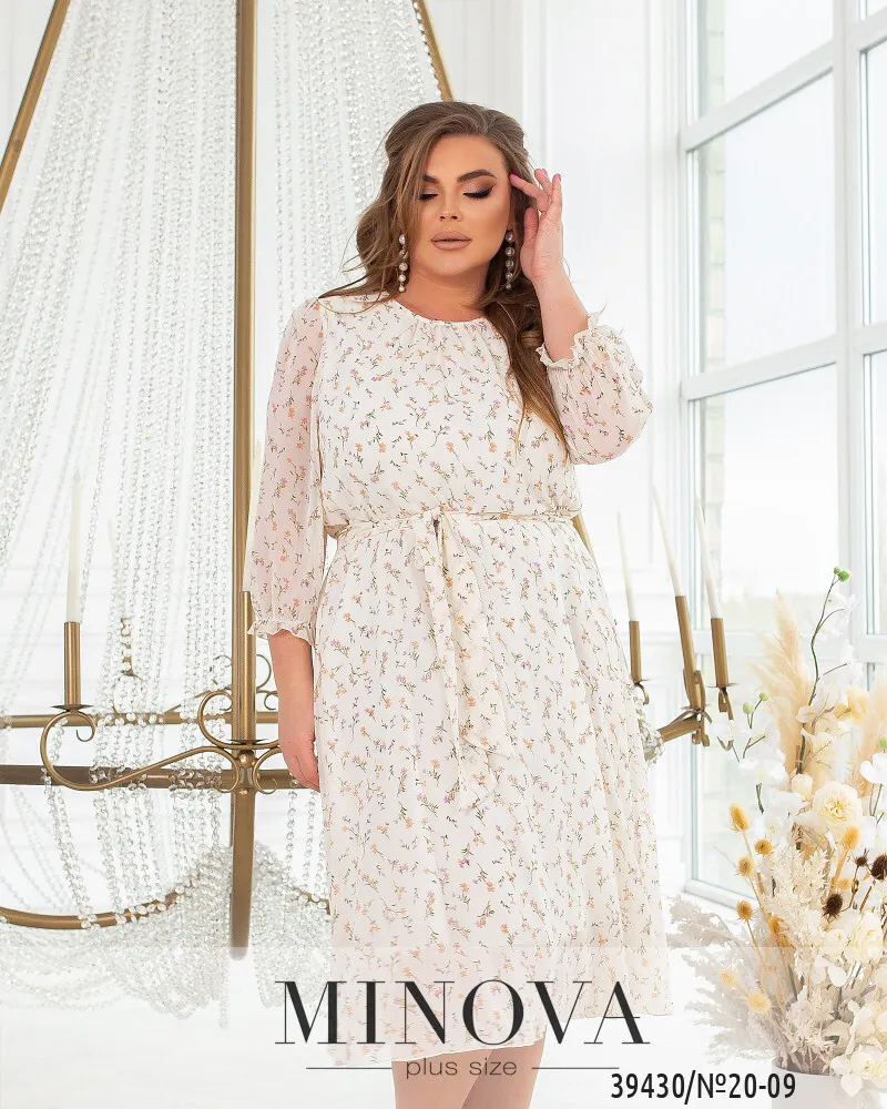 Платье 20-09-молочный Minova