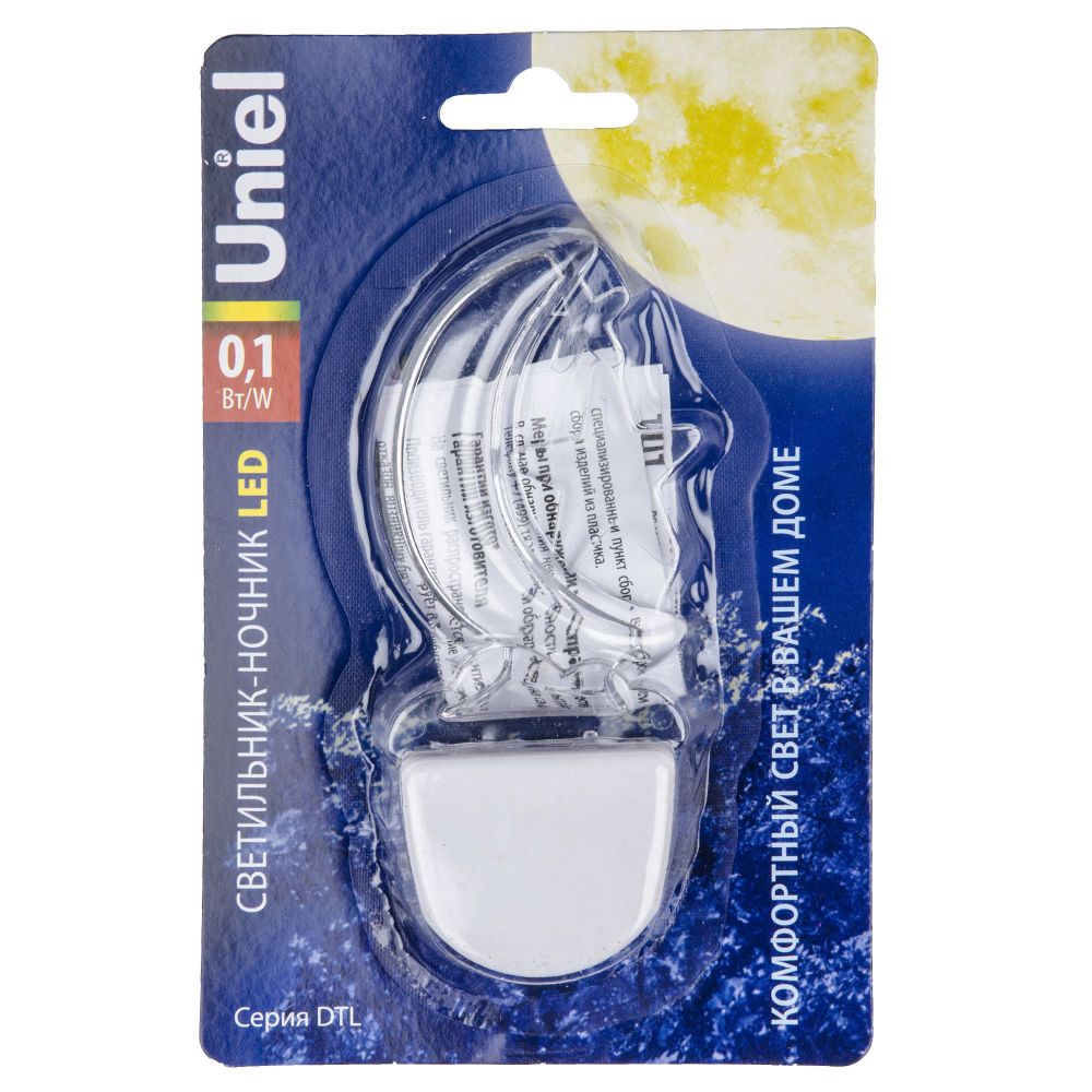 DTL-315 Месяц-White Светильник-ночник. Без выключателя. Белый. ТМ Uniel