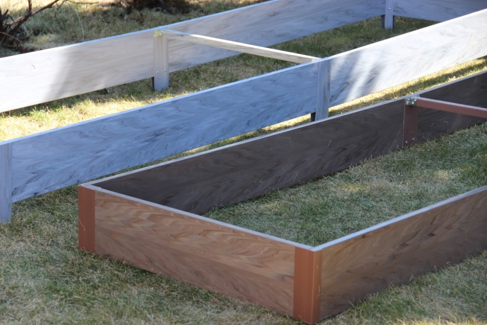 Грядка ПВХ 1,0м*2,0м высота 18см Итальянский орех ЛЮКС