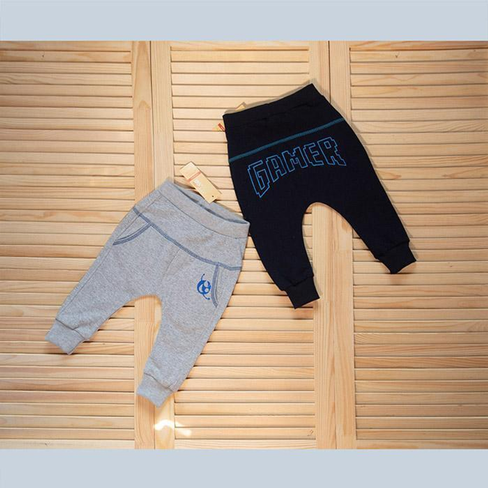 Штаны для мальчиков,футер начес 2х,св.сер.,р.86(BS-KIDS)арт.662