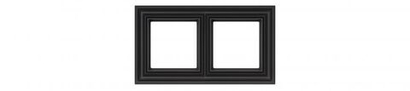 Рамка 2 постовая черный матовый LIREGUS RETRO