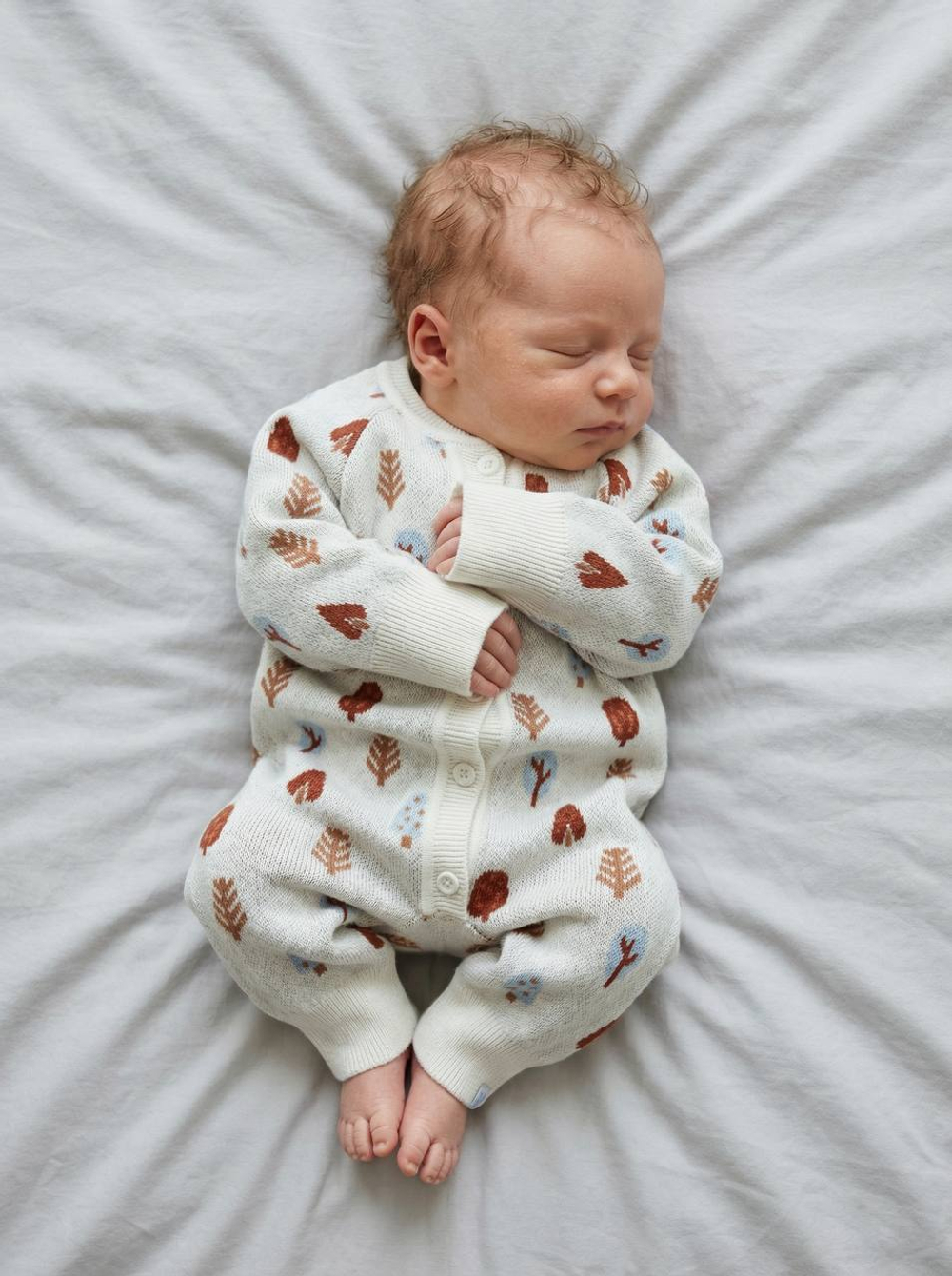 7055-323 Комбинезон вязаный (деревья)