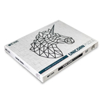 Полигональная картина "Единорог" от EWA - интерьерная деревянная сборная модель, пазл