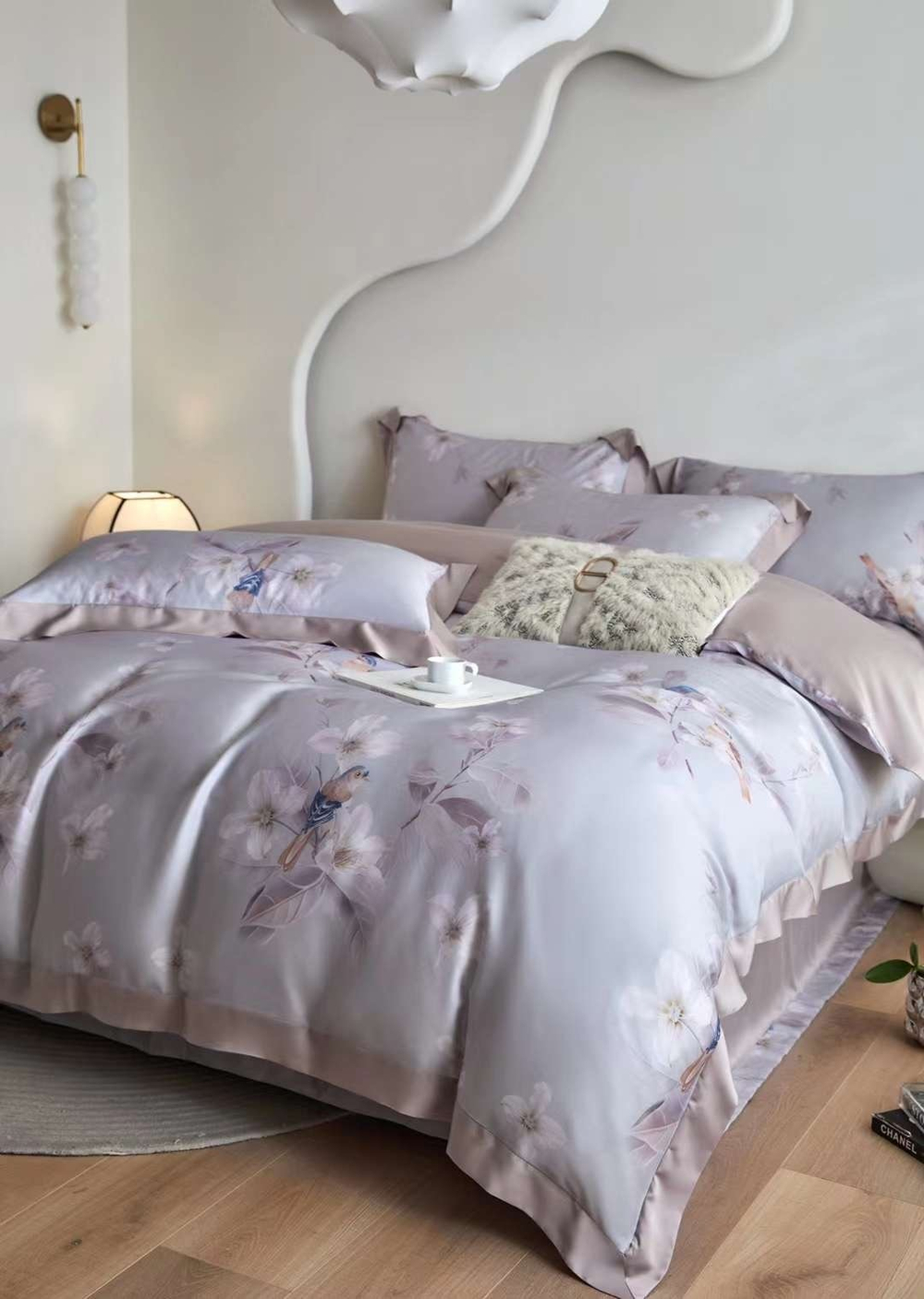 Постельное белье из тенселя Purple Birds