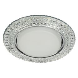 Светильник встраиваемый cо светодиодной подсветкой ЭРА DK LD26 SL/WH под лампу GX53 прозрачный