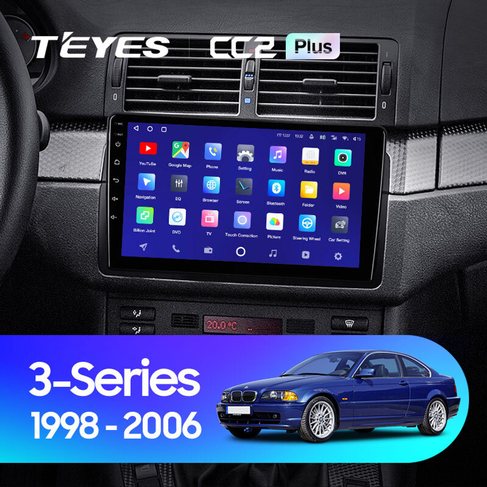 Teyes CC2 Plus 9"для BMW 3-Series E46 1998-2006