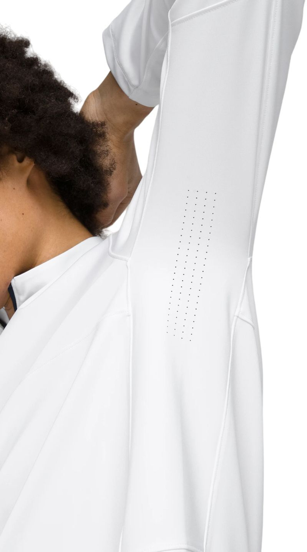 Теннисная футболка Wilson Elevate Performance 1/2 Zip - bright white