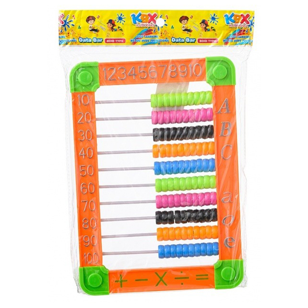 Счеты детские MC-Basir, пластиковые на подставке, 26*18 см, цветные ассорти, для обучения счету ребенка