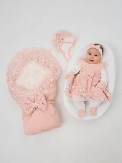 Конверт на выписку с переноской новорождённому зимний