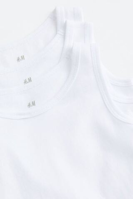 H&M Комплект из 3-х маек, белый