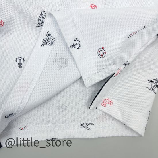 Футболка-поло "Морской бриз" белая