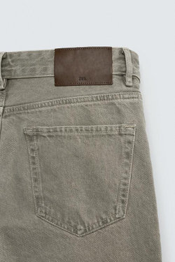 ZARA ДЖИНСЫ REGULAR FIT, СЕРО-КОРИЧНЕВЫЙ