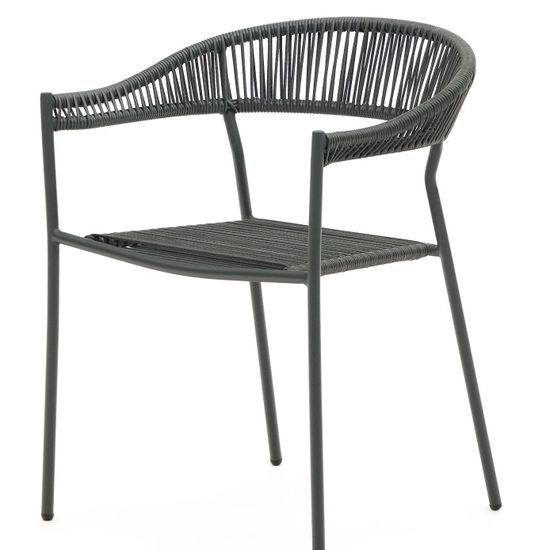 Futadera Садовый стул из серого шнура и серой стали