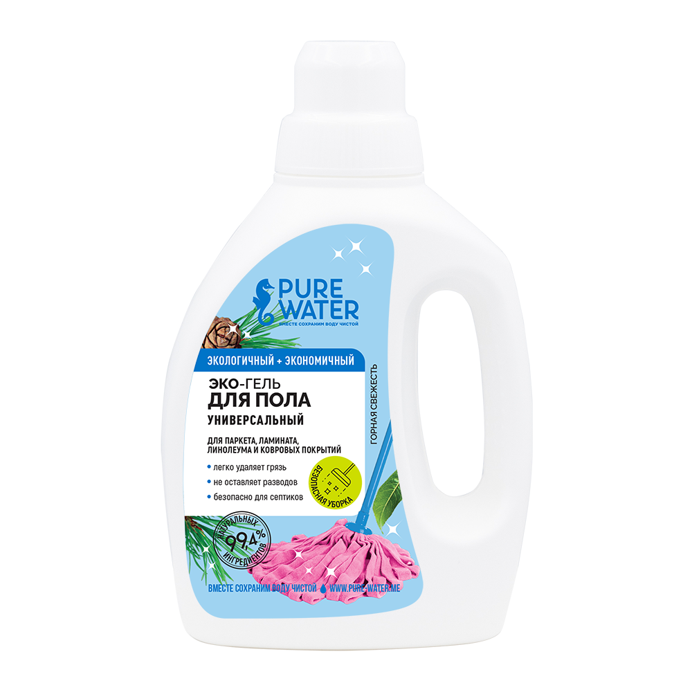 PURE WATER Гель для пола Горная свежесть, 1 л