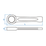 Ключ накидной ударный 105 мм KING TONY 10B0-A5