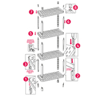 Полка прямоугольная АРМАДА (4 секции) 590x285x160 М2701