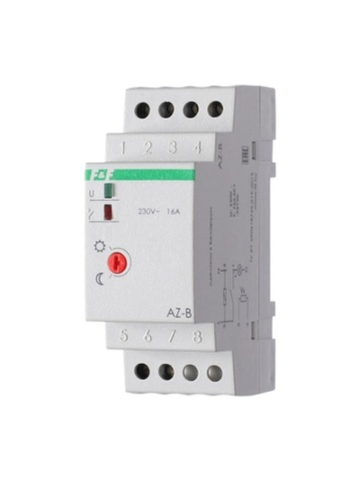 Фотореле AZ-B (выносной герметичный фотодатчик IP65 монтаж на DIN-рейке 2 модуля 230В 16А 1НО IP20)(аналог ФР-7Е) F&F EA01.001.009