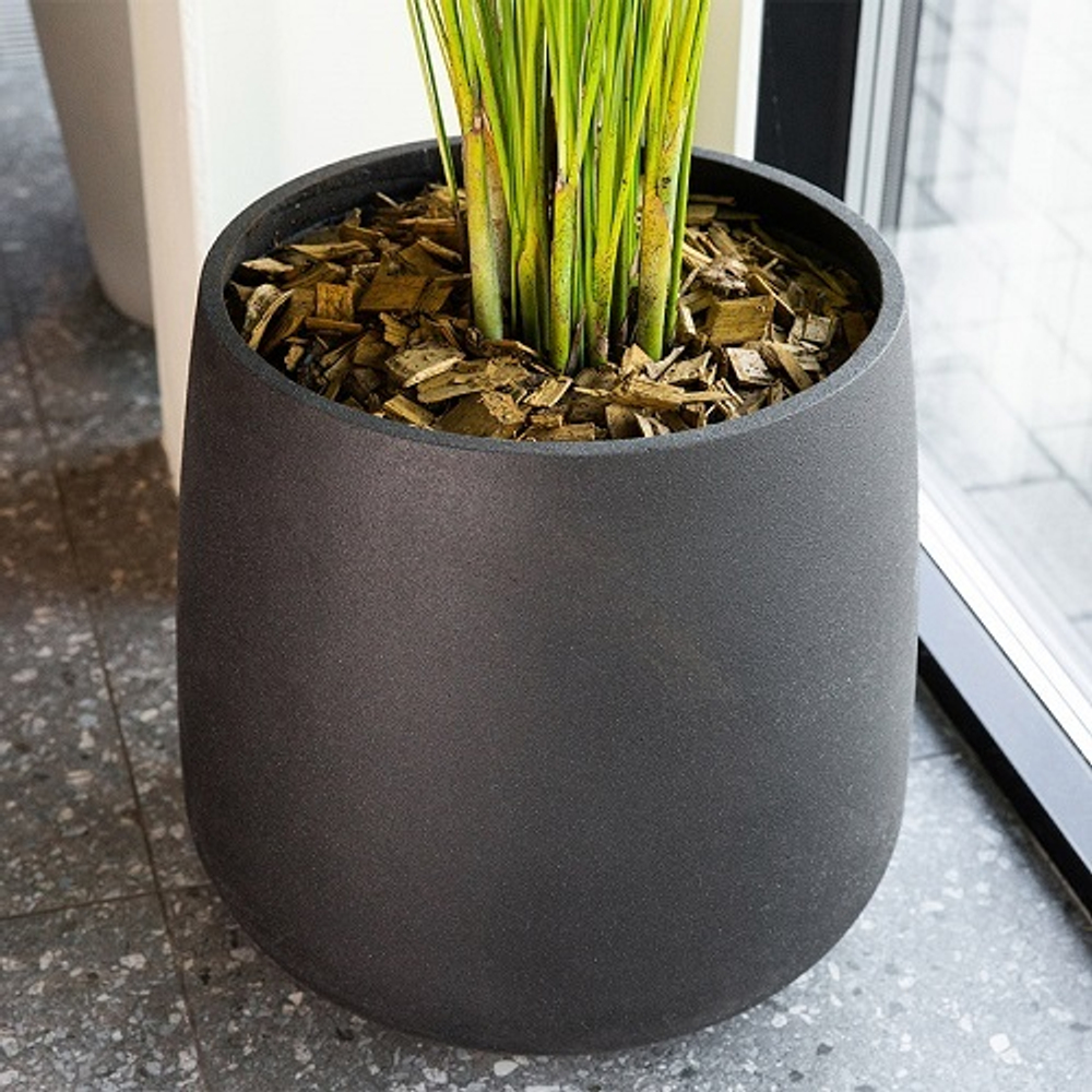 Кашпо Concretika Cone D36 H75 Nero