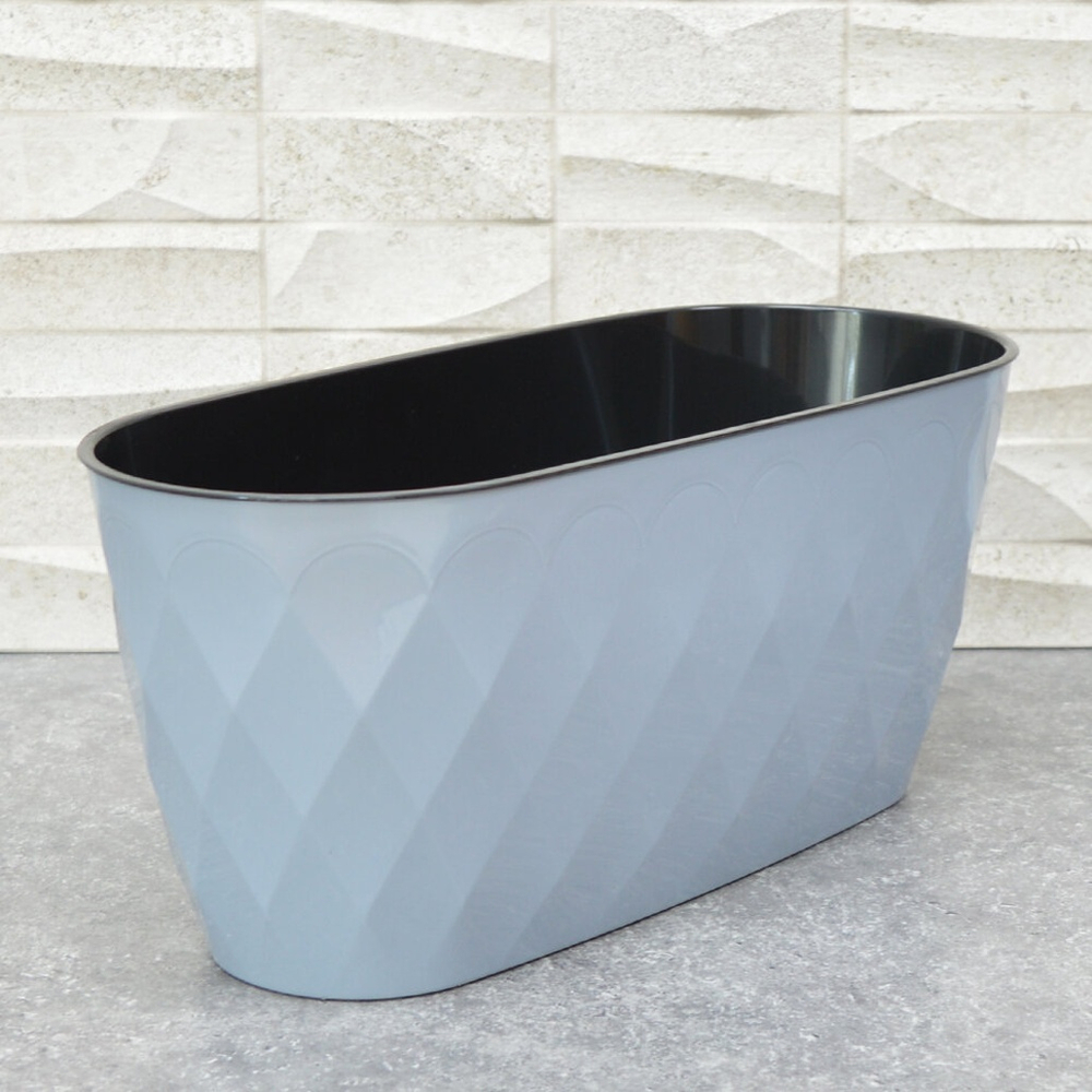 Горшок цветочный Laurel 5л с дренажной вставкой (серый)